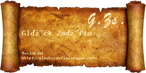 Glück Zsófia névjegykártya