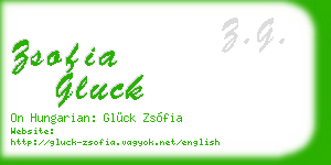 zsofia gluck business card